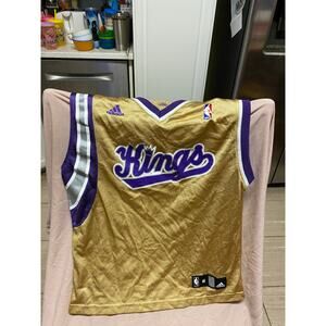Sacramento Kings Adidas Gold Jersey Size Medium